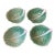 Vintage Secla Portugal Majolica Green Cabbage Leaf Cereal/Soup Bowls-Set of 4 For Sale