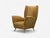 Metal Isa Bergamo, Camel Velvet, Bronze, Wingback Chairs, Italy, 1950s For Sale - Image 7 of 14