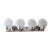 Vintage Coastal 4 Light Seashell Chrome White Bathroom Vanity Wall Fixture Light For Sale