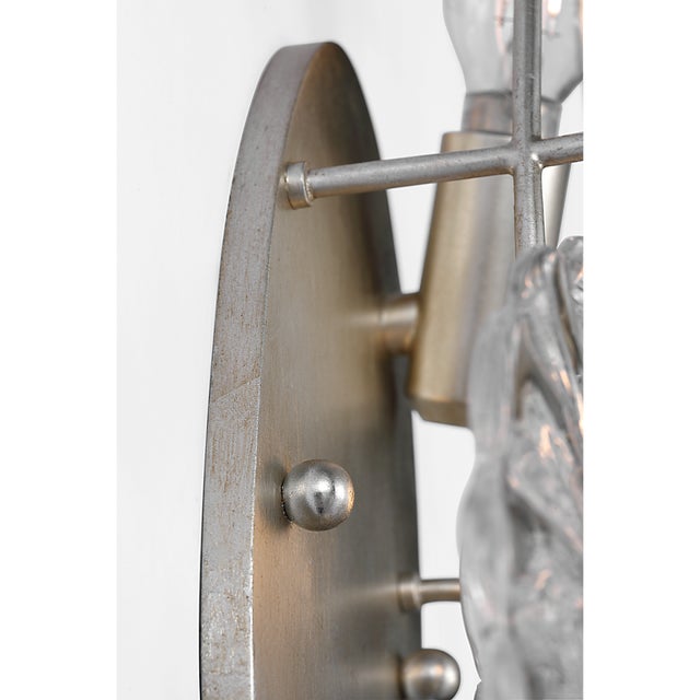 Gianna 21" Layered Sconce in Burnished Silver Leaf with Clear Glass Designer: Julie Neill Finish: Burnished Silver Leaf...