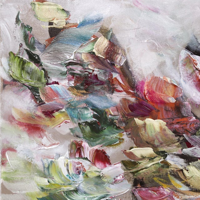 Flowing Creativity - Original Contemporary Abstract Mixed Media Painting on Canvas by Ve Boisvert For Sale - Image 4 of 9