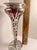 Sterling Silver and Red Glass Inlayed Art Nouveau Trumpet Vase For Sale - Image 9 of 12