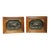 Circa 1860 French Walnut and Bronze Bull Plaques, by Christopher Fratin For Sale