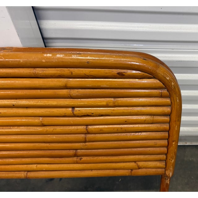 1950's Stacked Rattan Bed, Full Size For Sale - Image 10 of 12