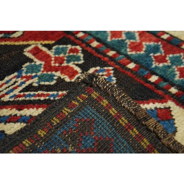 Red Antique Ganje Kazak Rug 3'11'' X 6'9'' For Sale - Image 8 of 9