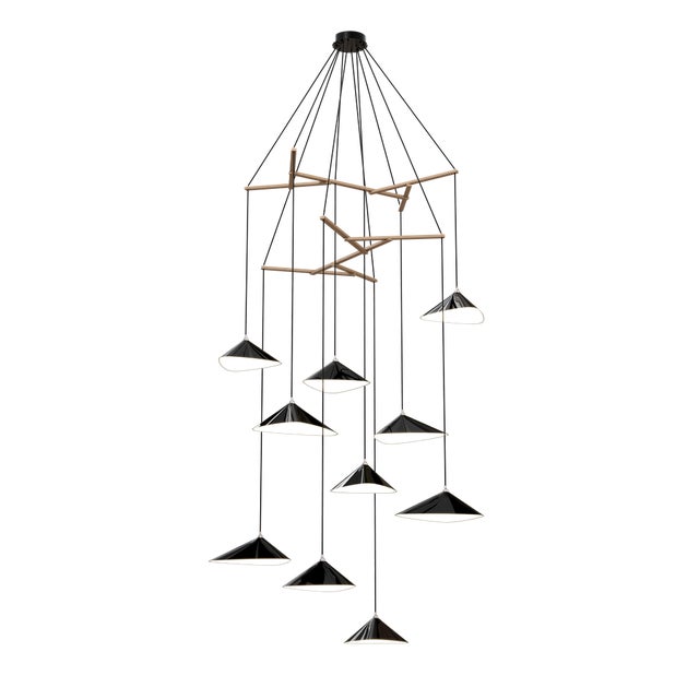 Not Yet Made - Made To Order Emily V10 Group in High Gloss Paint Pendant Light from Moss Objects For Sale - Image 5 of 5