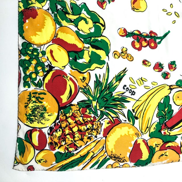 1980s Pure Silk Coop Vintage Scarf With Wall Hanging Scarf Holder For Sale - Image 5 of 11