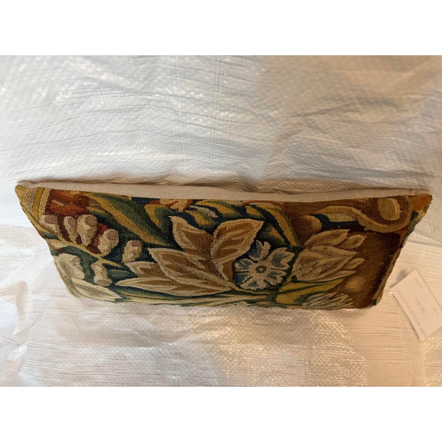 16th Century Renaissance Brussels Botanical Tapestry Pillow For Sale In Los Angeles - Image 6 of 7
