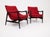 Mid-Century Modern Mid-Century Modern RednChenille Lounge Chairs - A Pair For Sale - Image 3 of 5