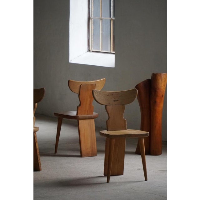 Pine Ängåsen Dining Chairs from Ferdinand Lundquist, Sweden, 1940s, Set of 4 For Sale - Image 3 of 18