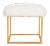 Modern Square Ottoman in White For Sale