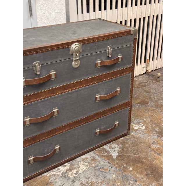 Restoration Hardware Restoration Hardware Eldon Steamer Trunk Dresser For Sale - Image 4 of 12