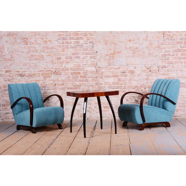 Art Deco Walnut Armchair by J. Halabala for Up Zavody, Czech, 1930s For Sale - Image 16 of 18