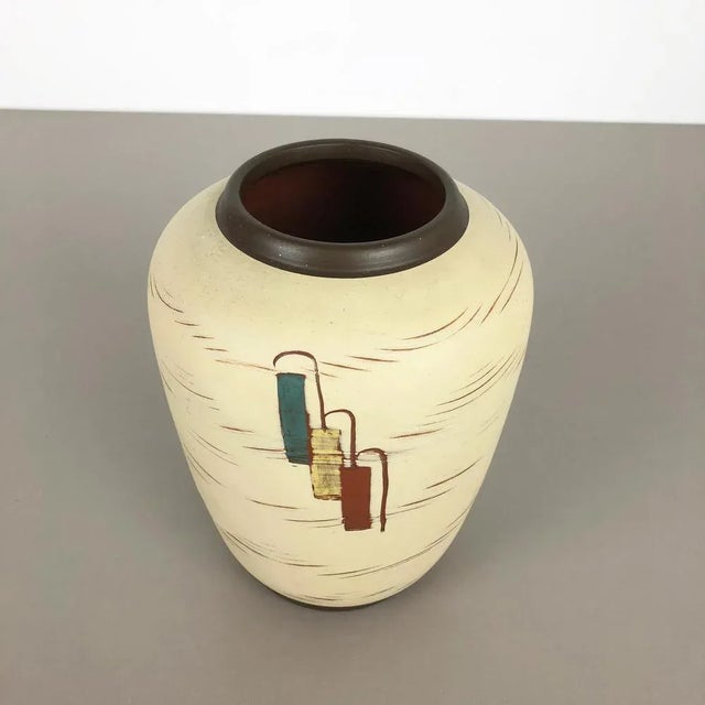 Vintage Ceramic Pottery Vase from Sawa Ceramic Franz Schwaderlapp, Germany For Sale - Image 6 of 10