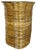 Bauhaus Rattan and Brass Umbrella Stand in the style of Aubock, France, 1960s For Sale