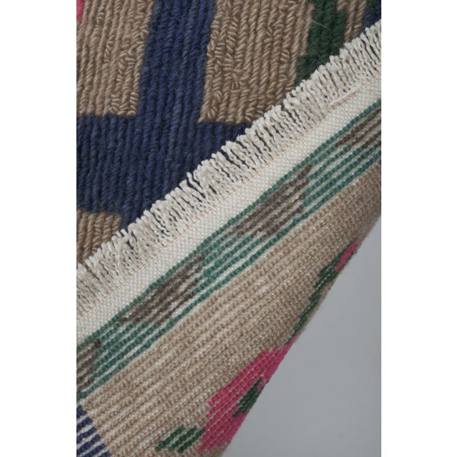 Colorful Vintage Checkered Tulu Rug - Soft Wool Pile For Sale - Image 11 of 12