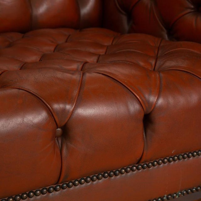 Chesterfield Club Chair in Leather For Sale - Image 5 of 15