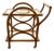 Vintage Bent Rattan & Glass Bar Cart For Sale