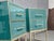 Contemporary Handmade Wood Azure Bedside Tables with Brass Edging, Set of 2 For Sale - Image 3 of 9