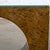 Late 20th Century Modern Geometric Crescent End or Side Table Burl Veneer With Rectangle Glass Top For Sale - Image 12 of 18