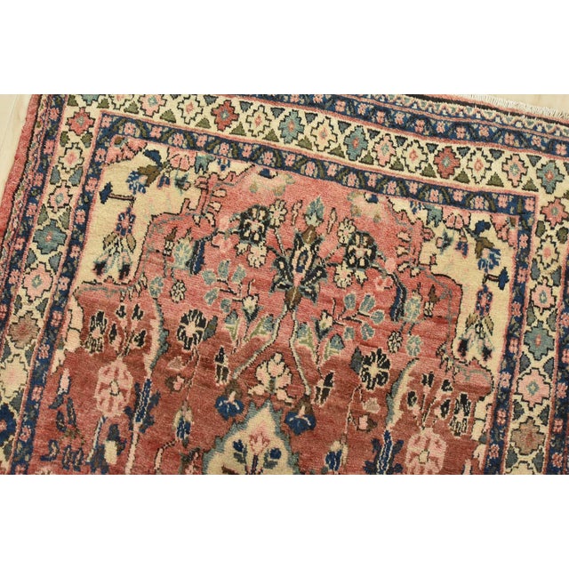 Malayer Runner 3’9” X 9’4” Red Wool Semi-Antique Traditional Hand-Knotted Rug For Sale In Philadelphia - Image 6 of 15