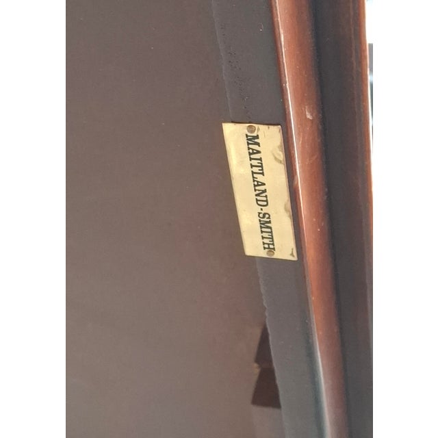 Late 20th Century Maitland-Smith Banded Mahogany Barley Twist Legs Side Table For Sale - Image 14 of 15