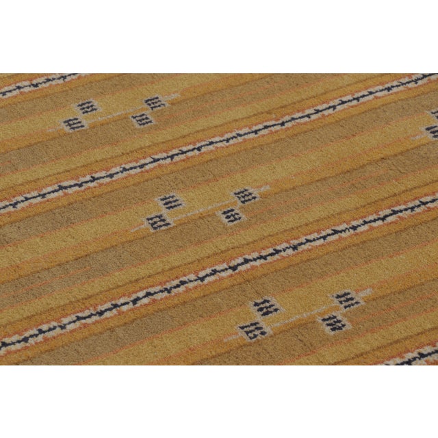 2010s Rug & Kilim’s Scandinavian-Inspired Rug, “Marta Stripe” Design in Gold Tones For Sale - Image 5 of 8