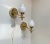 Metal Danish Modern Wall Sconces in White Glass and Brass from Abo, 1970s, Set of 2 For Sale - Image 7 of 7