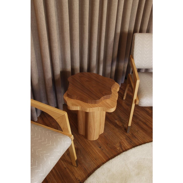 Arizona Side Table in Oak and Walnut Veneer by Insidherland For Sale - Image 6 of 12
