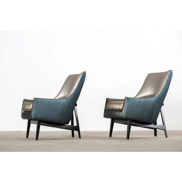Early 21st Century Pair of Jens Risom for Ralph Pucci Metallic Space Age A-Chairs For Sale - Image 5 of 13