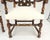 Pair of Carved Walnut Tall Backs New Upholstery Fireside Arm Side Chairs MINT! For Sale - Image 6 of 13