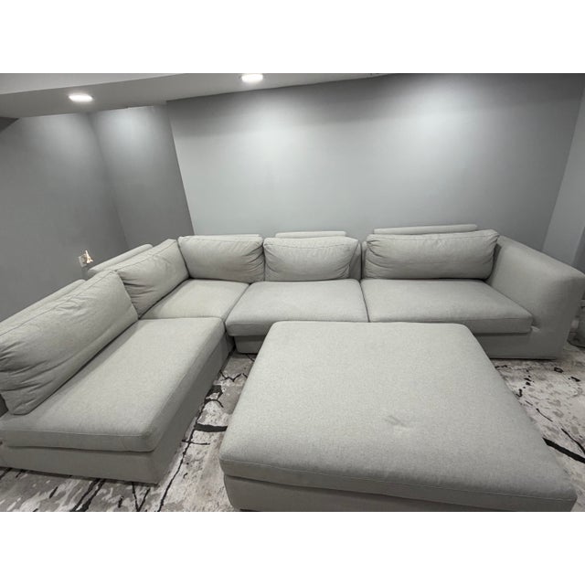 Rove Concepts Milo Corner Sectional With Ottoman- Mist Gray-Gently Used(2022) For Sale - Image 12 of 12