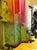 Contemporary Hand-Carved Floral Glass Folding Room Divider – Sculptural 3-Panel Screen For Sale - Image 3 of 4