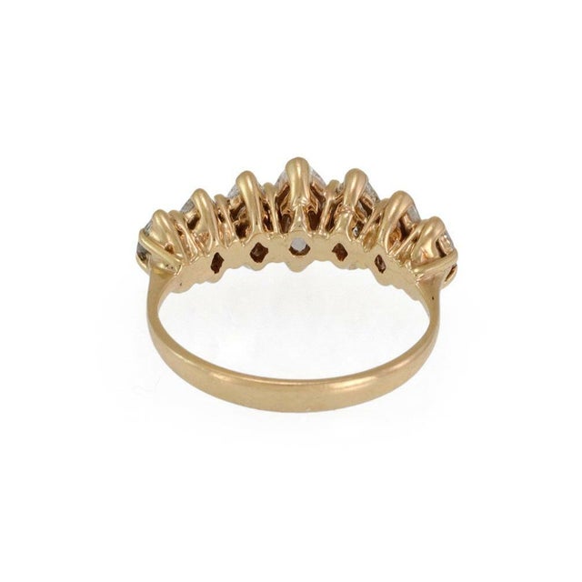 Contemporary Elegant 2.70ct Marquise Diamond 14k Yellow Gold Band Ring For Sale - Image 3 of 4
