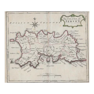 Antique English Map of the Island of Jersey