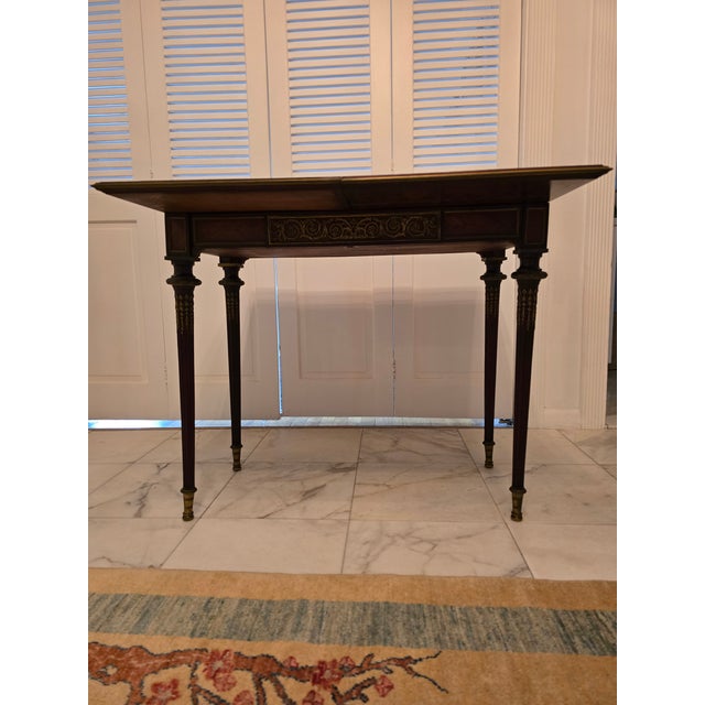 Antique Francois Linke Attributed Flip Top Exotic Table For Sale - Image 11 of 18