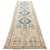 Turkish Antique Azeri Runner | Blue Geometric Medallions 4x 13 For Sale - Image 3 of 4