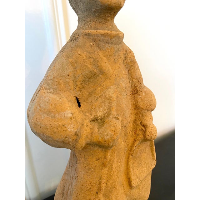 Sculpture Materials Chinese Terracotta Statue Tomb Figure East Han Dynasty For Sale - Image 7 of 15