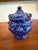Mid 18th Century 18th Century Staffordshire Flow Blue Transferware Sugar Bowl & Lid Enoch Wood Cupid Design With Make Do Handle For Sale - Image 5 of 13
