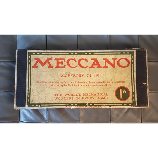 White Antique Meccano 1 and 1A Engineering Toy Kits For Sale - Image 8 of 11