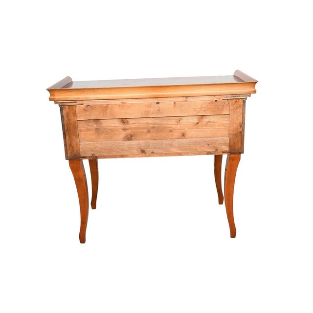 Biedermeier 1900-1909 Biedermeier Mahogany 3 Drawer Side Table With Gallery For Sale - Image 3 of 7