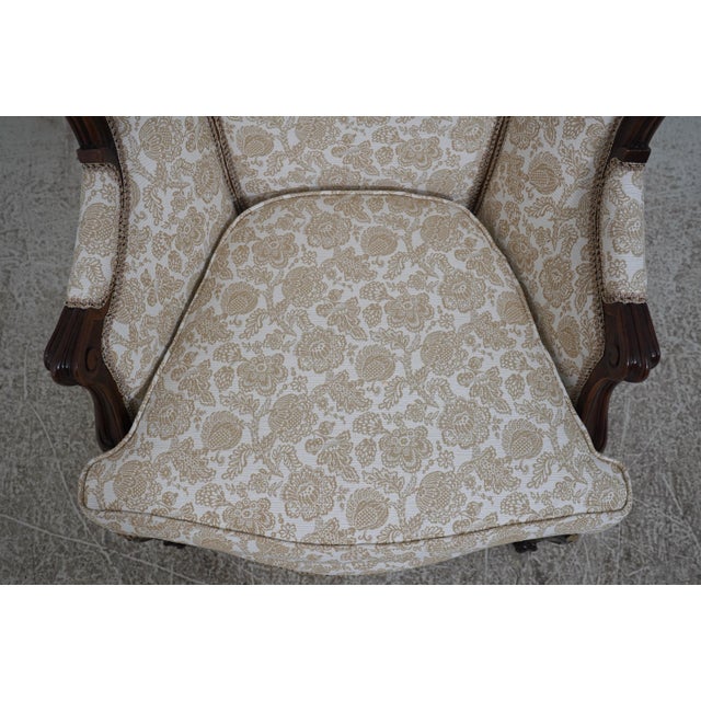 Textile French Louis XV Newly Upholstered Living Room Chair For Sale - Image 7 of 12