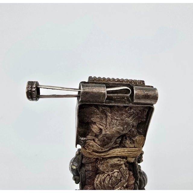 Antique Silver Rajasthan Beaded Ball Cuff Bracelet For Sale In Philadelphia - Image 6 of 12