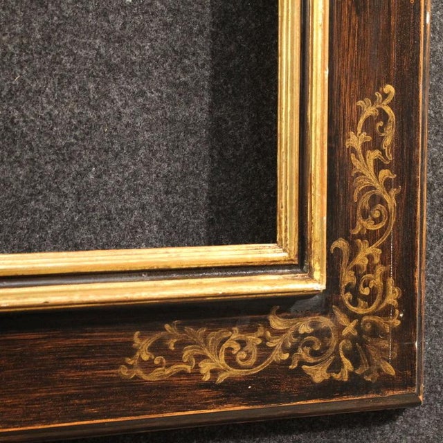 Vintage Tuscan Painted and Gilded Wood Frame, 1970 For Sale - Image 4 of 12