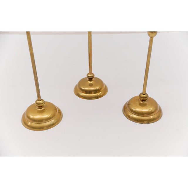 Mid-Century Modern Brass Candleholders, 1960s, Set of 3 For Sale - Image 10 of 11