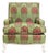 Custom Upholstered Silk Taffeta Club Chair, Billy Haines Style For Sale