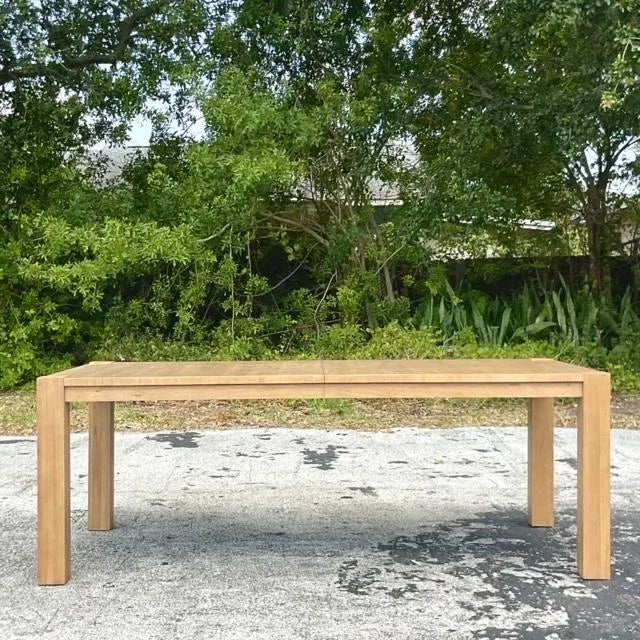 Vintage Contemporary Blonde Dining Table For Sale In West Palm - Image 6 of 11