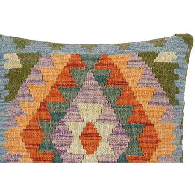 Rustic Turkish Chrystal Hand Woven Kilim Throw Pillow For Sale - Image 4 of 5
