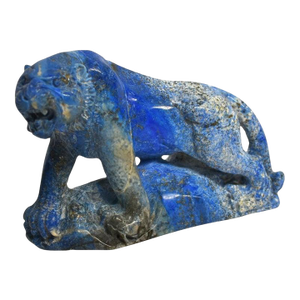 Late 20th Century Lapis Lazuli Tiger Statue Paperweight