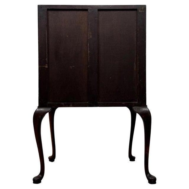 Small Antique English Edwardian Mahogany Secretaire For Sale - Image 10 of 14